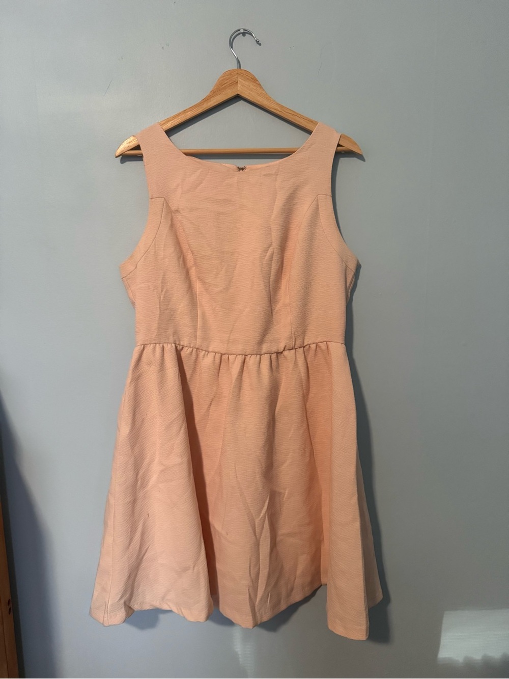 LC Lauren Conrad Peach Sleeveless A-Line Dress